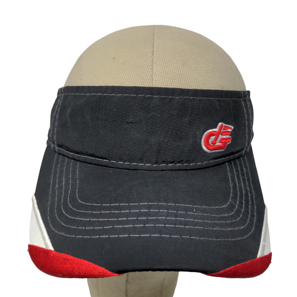 Q3 Technology Men's Strapback Sun Visor Cap Hat Black OSFM Embroidered Logo